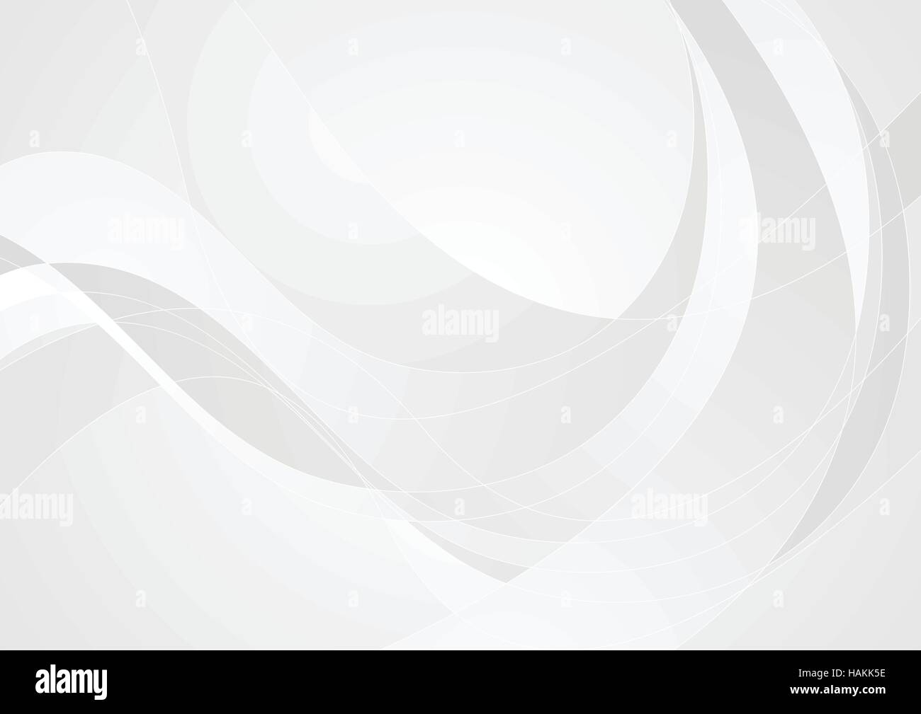 Abstrakt grau weißen Wellen Hintergrund. Leichte Vektor-Illustration-Design-Vorlage Stock Vektor