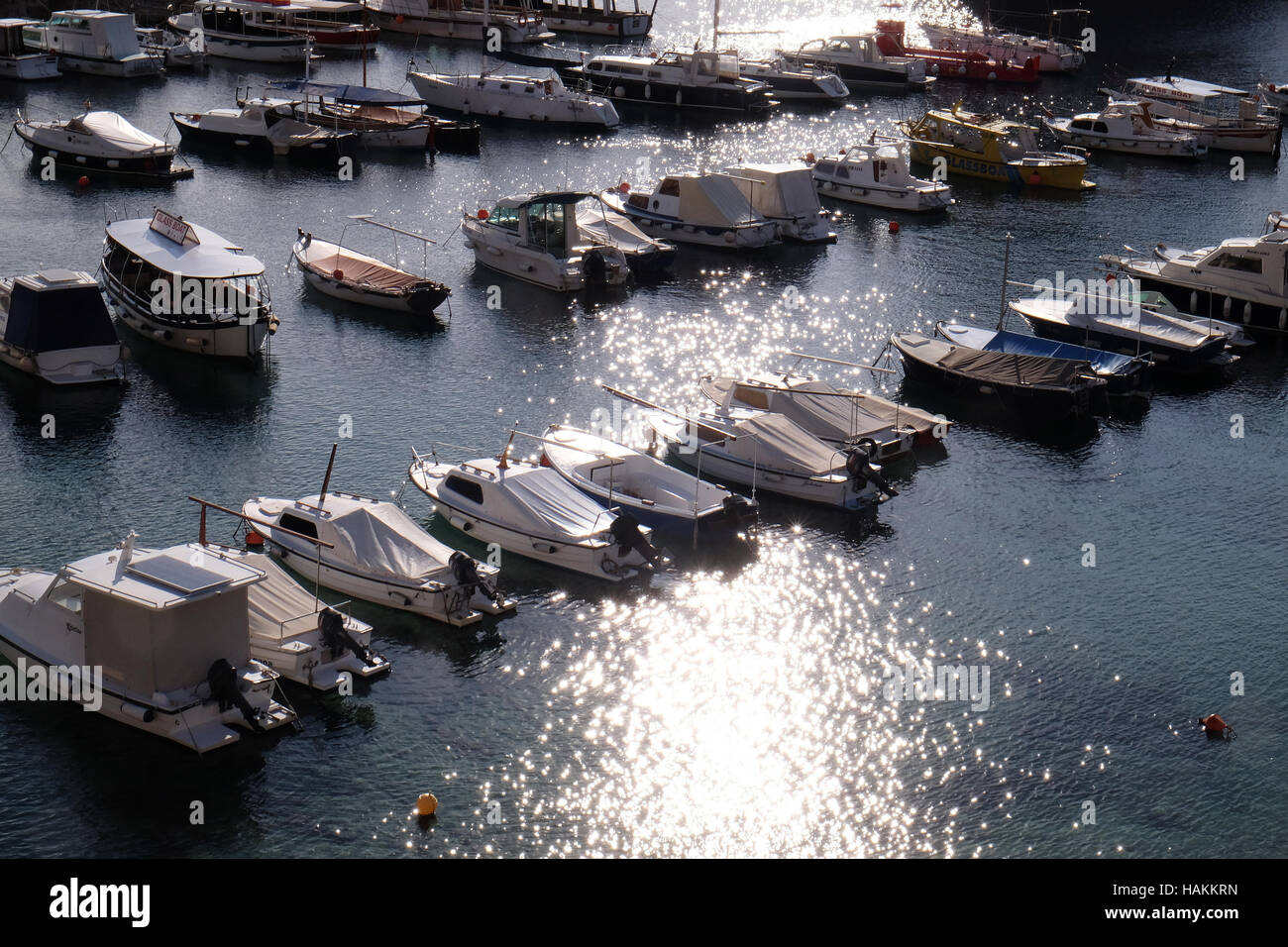 Der Hafen der alten Stadt von Dubrovnik, Kroatien Stockfoto