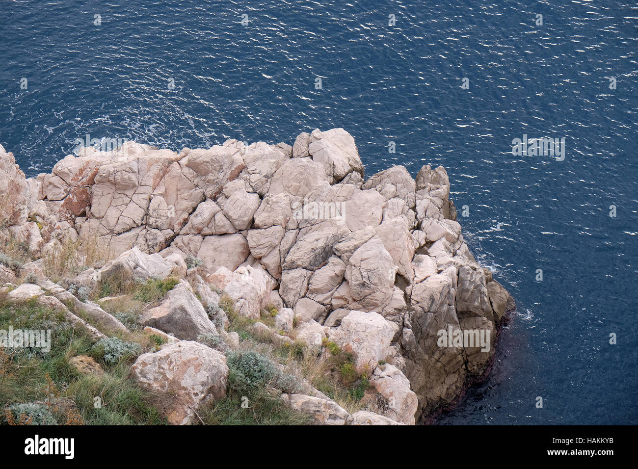 Bildhafte blauen Adria in Dubrovnik, Kroatien am 30. November 2015. Stockfoto