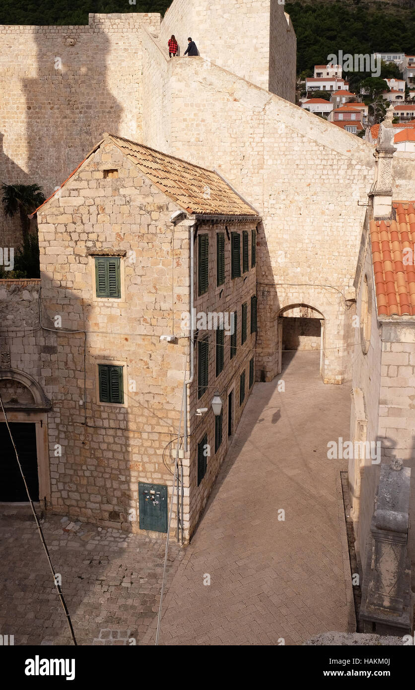 Altes Steinhaus in Dubrovnik, Kroatien am 30. November 2015. Stockfoto