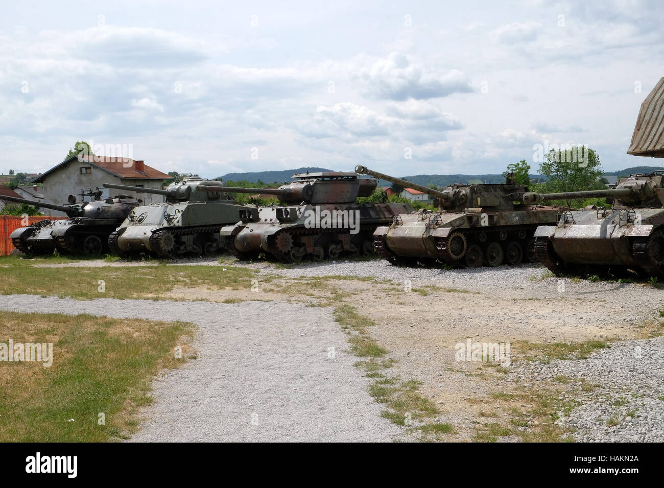 Militärische Tanks Open-Air-Museum des kroatischen Unabhängigkeitskrieges 1991-1995, Turanj, Kroatien Stockfoto