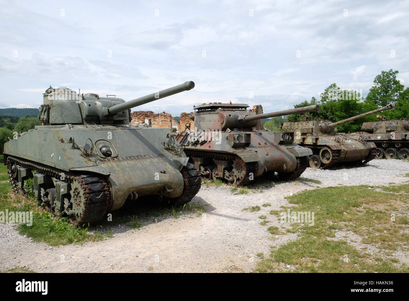 Militärische Tanks Open-Air-Museum des kroatischen Unabhängigkeitskrieges 1991-1995, Turanj, Kroatien Stockfoto