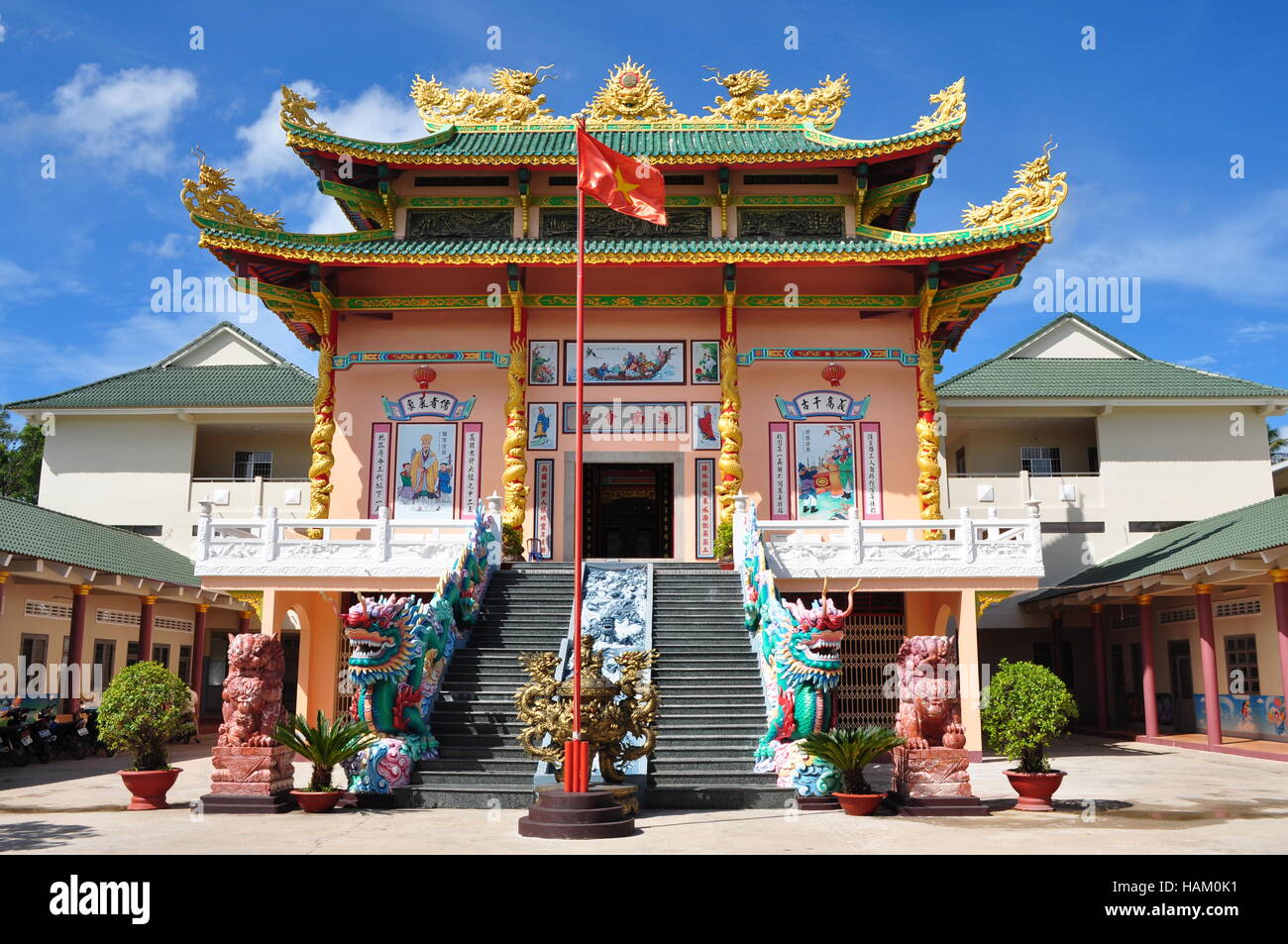 Chinesischer Tempel in Duong Dong, Phu Quoc, Vietnam Stockfoto