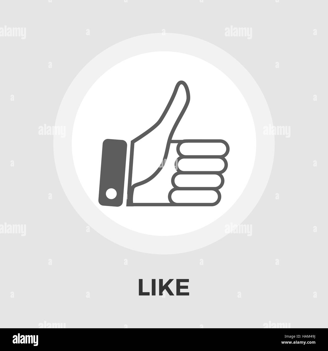 Wie Icon Vektor. Flach-Symbol auf dem weißen Hintergrund isoliert ...