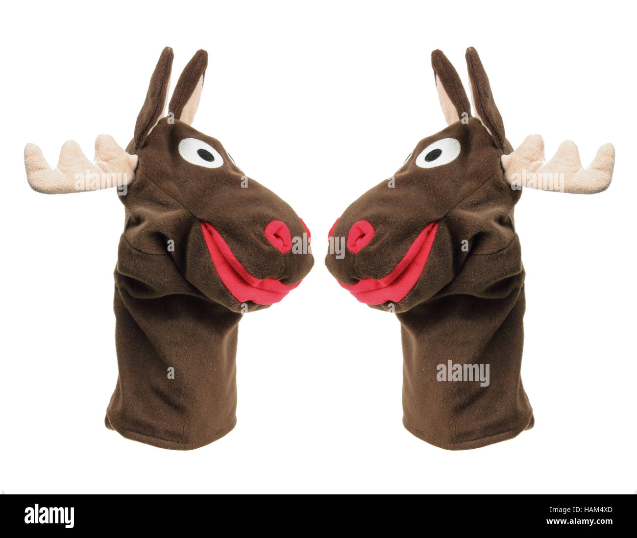 PLUSHCEWT Weihnachts-Handpuppen Set - Santa, Schneemann & Rentier Mit Beweglichem Mund Für Geschichtenerzählen