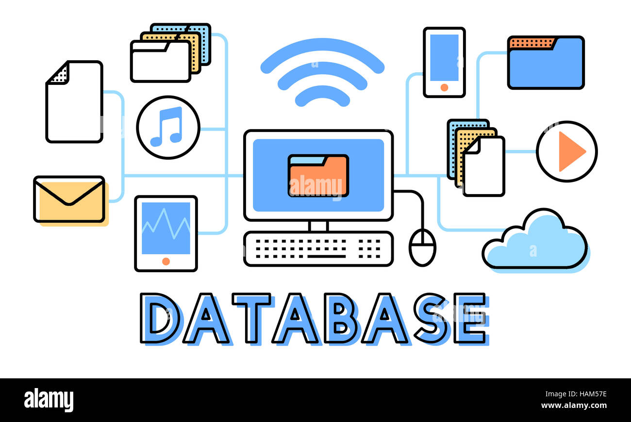 Datenbank-Analyse-System Informationen Datenkonzept Stockfoto