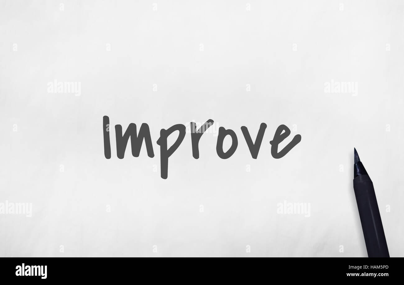 Verbessere dich Effizienz Motivation Konzept Stockfoto