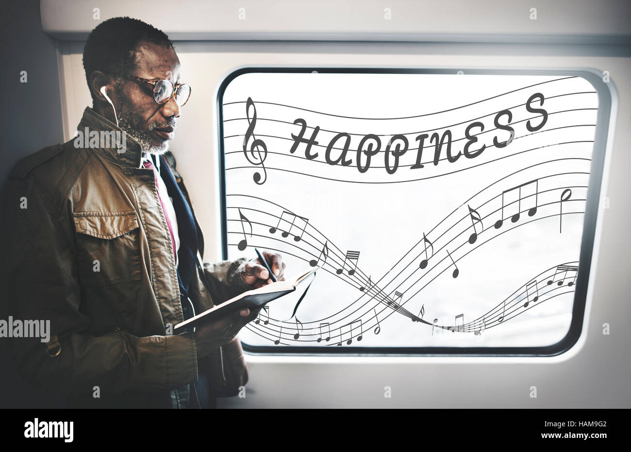 Musik Noten Entertainment Melodie hören-Konzept Stockfoto