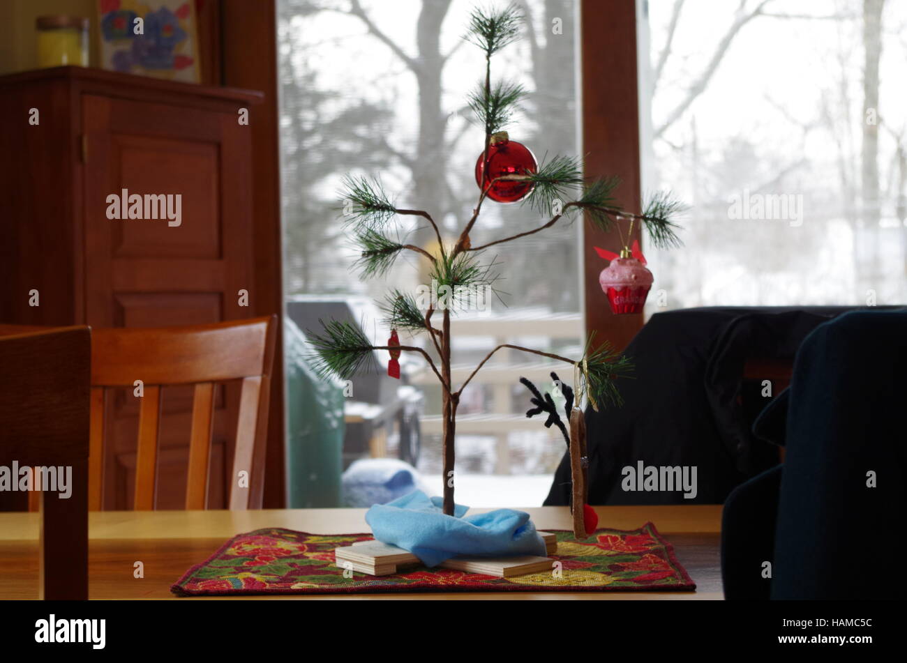 Ein Charlie Brown Christmas tree Stockfoto