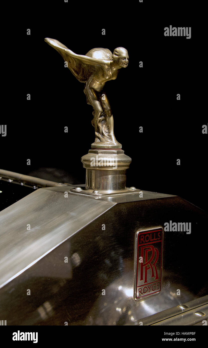 Die Spirit of Ecstasy auf das Phantom der Liebe Rolls-Royce phantom 1, Baujahr 1926 Stockfoto