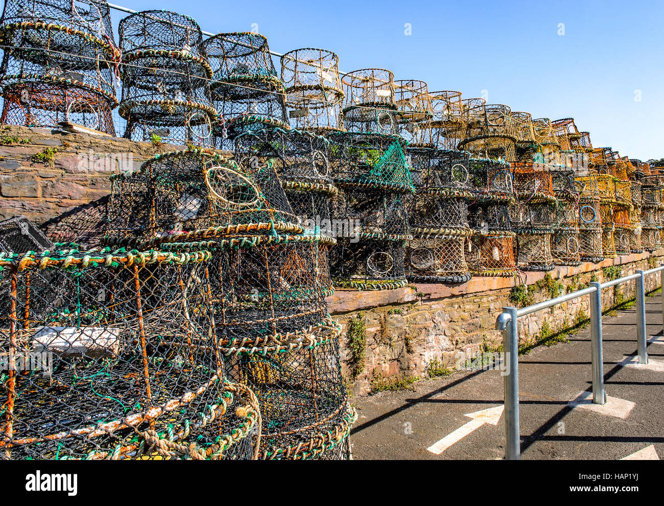Denkmal von Crab Pots Stockfoto