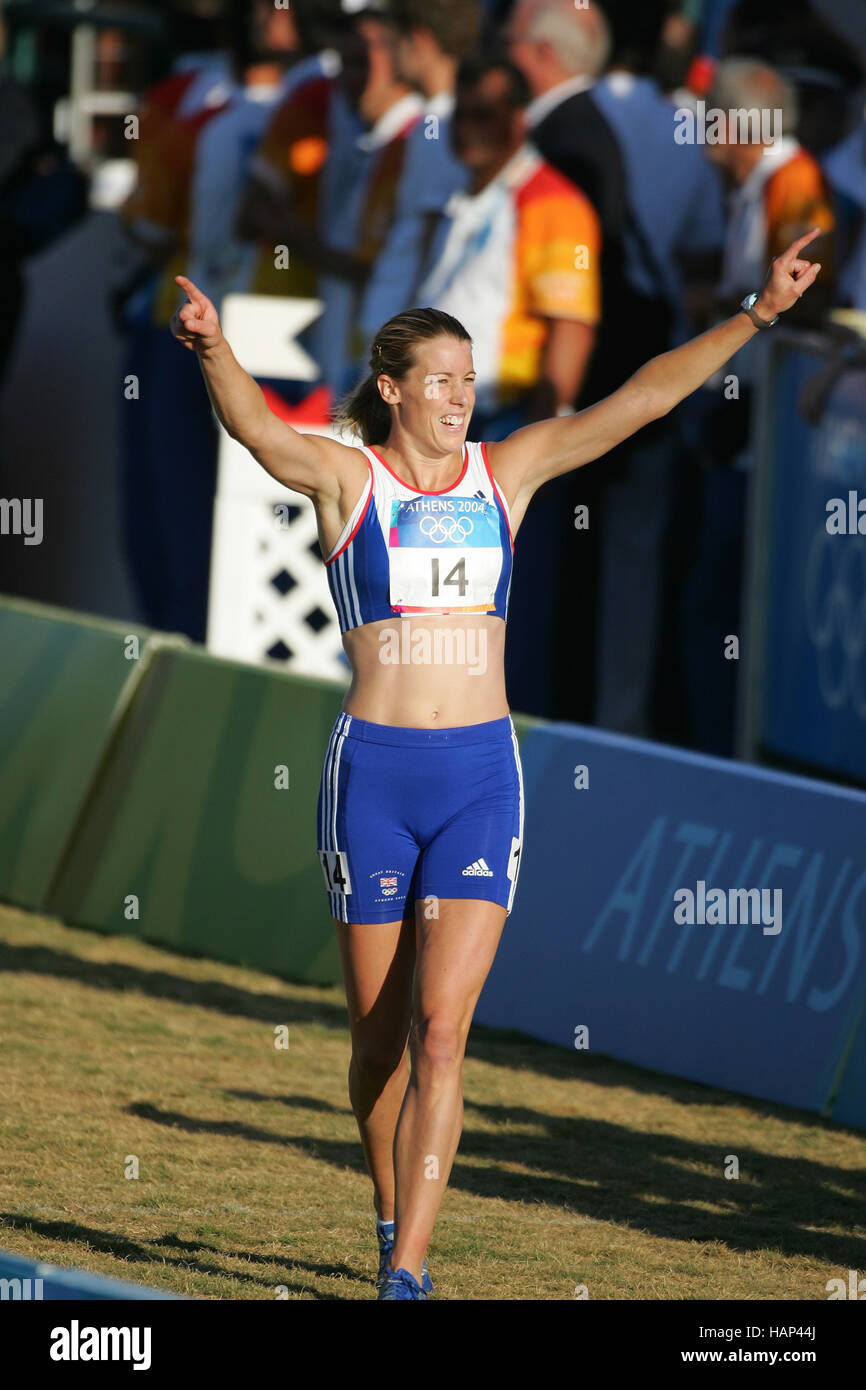 GEORGINA HARLAND moderner Fünfkampf Athen Griechenland 27. August 2004 Stockfoto