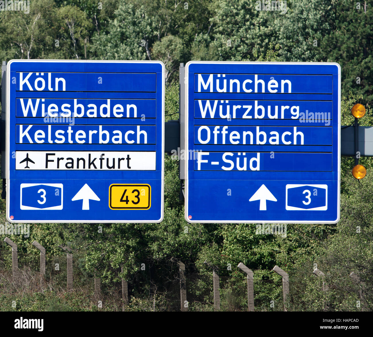 Autobahn-Schild Stockfoto