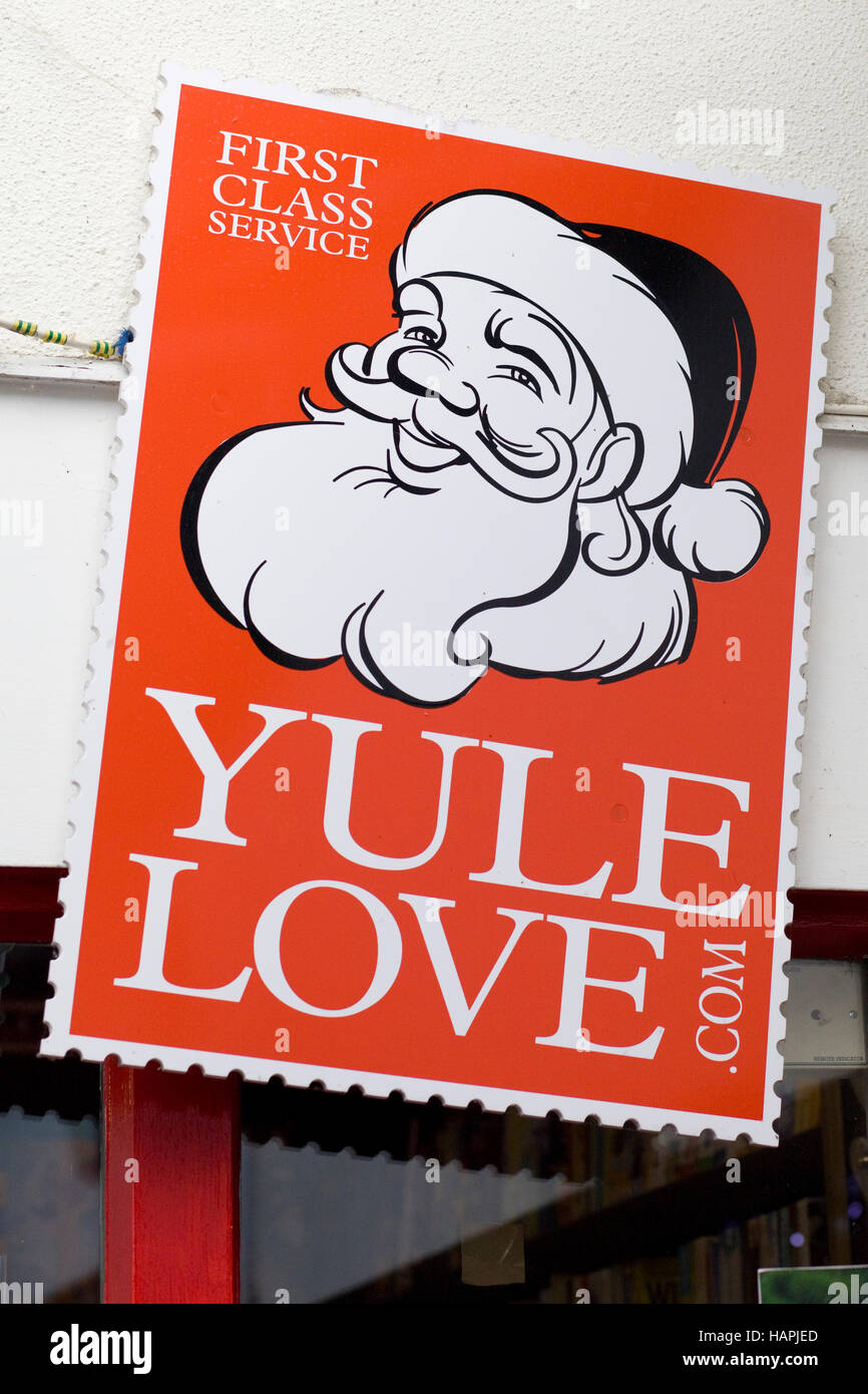 Weihnachten "Yule Love" erste Klasse Briefmarke Stockfoto