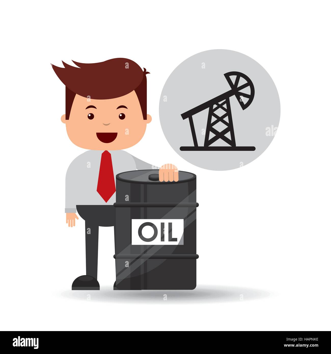 Geschäftsmann Ölindustrie Vektor Illustration Eps 10 Pumpen Stock Vektor