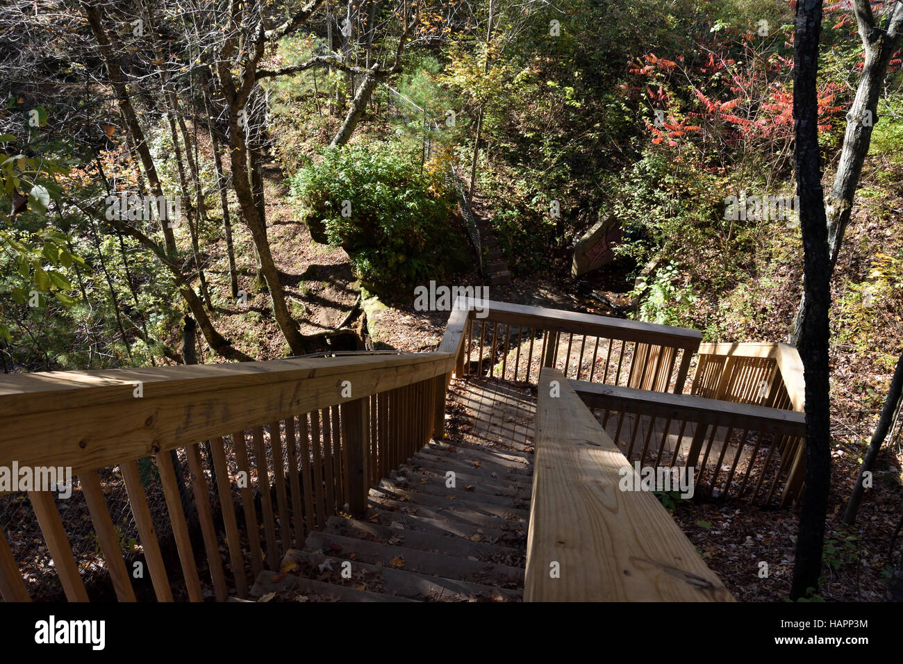 Des Teufels Naturschutzgebiet Punchbowl, Menomonie, Wisconsin Stockfoto