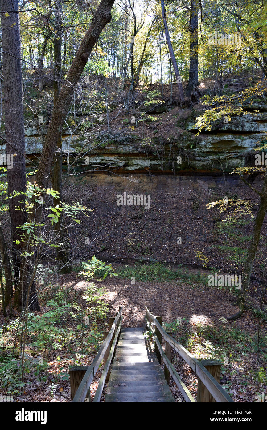 Des Teufels Naturschutzgebiet Punchbowl, Menomonie, Wisconsin Stockfoto