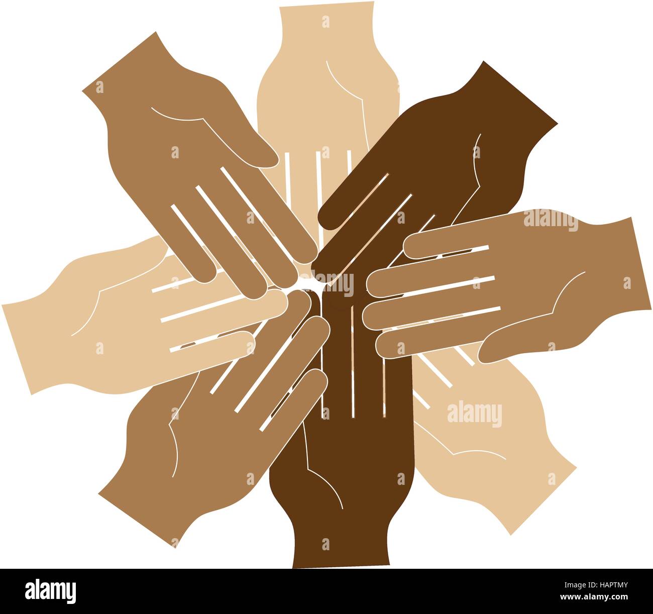 Hand menschliche Silhouette Farben Gemeinschaft Symbol Vektor hand-menschliche-silhouette-farben-gemeinschaft-symbol-vektor