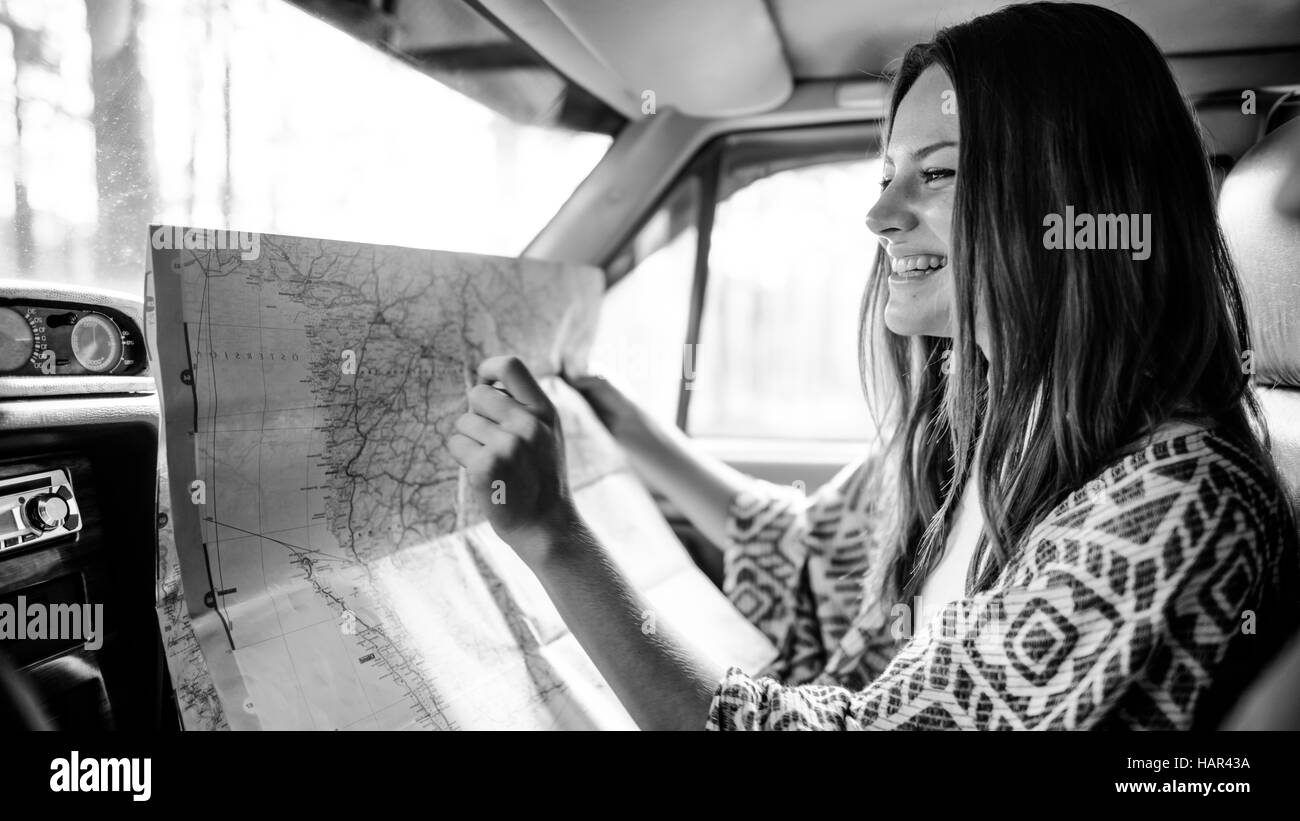 Person Traveler Travel Destination Konzept Stockfoto