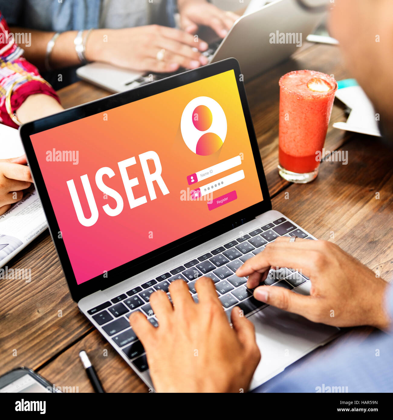 Login Name Passwort Benutzerkonzept Stockfoto