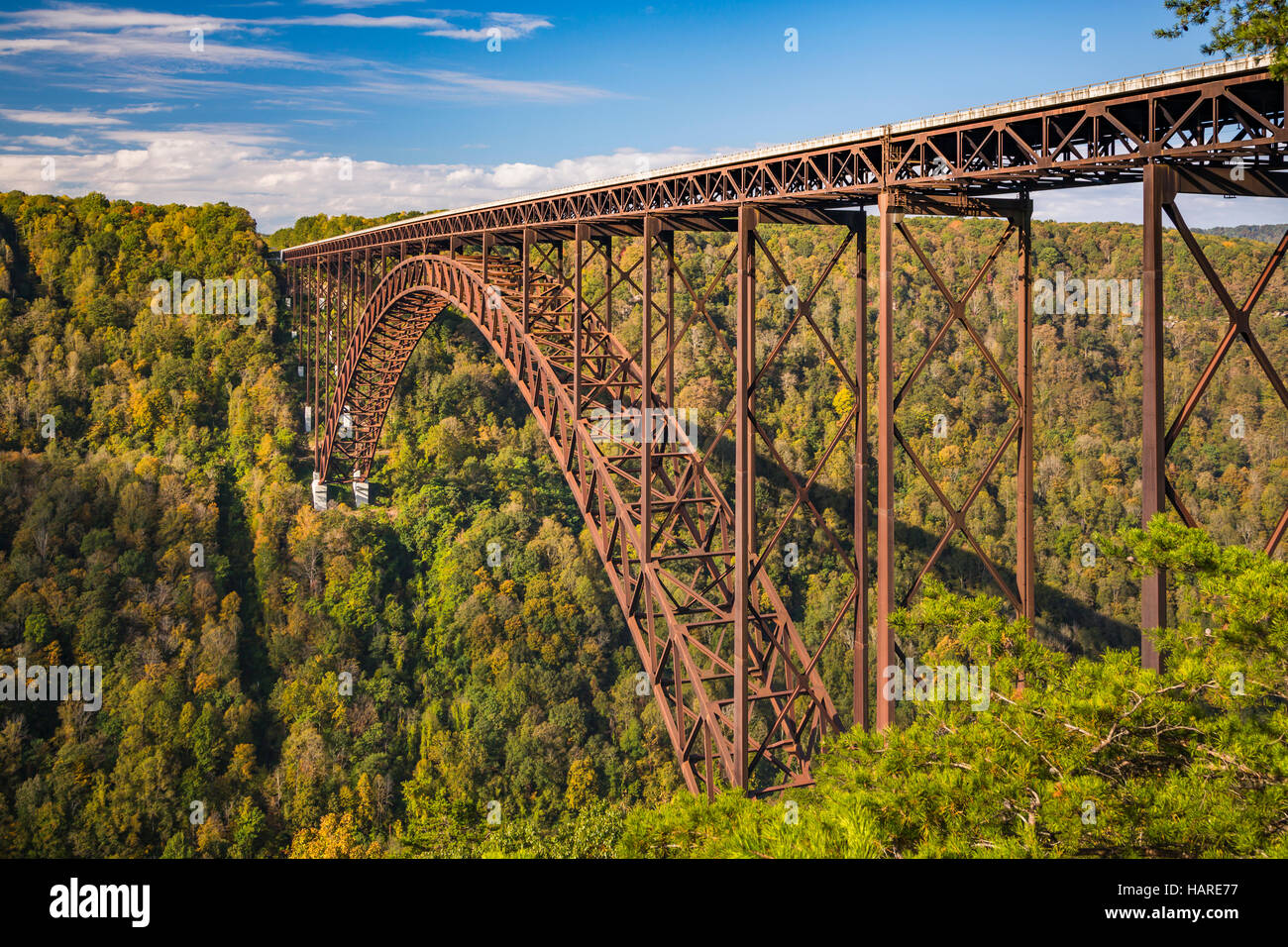 Der neue Fluss-Brücke über den New River Gorge in West Virginia, USA. Stockfoto