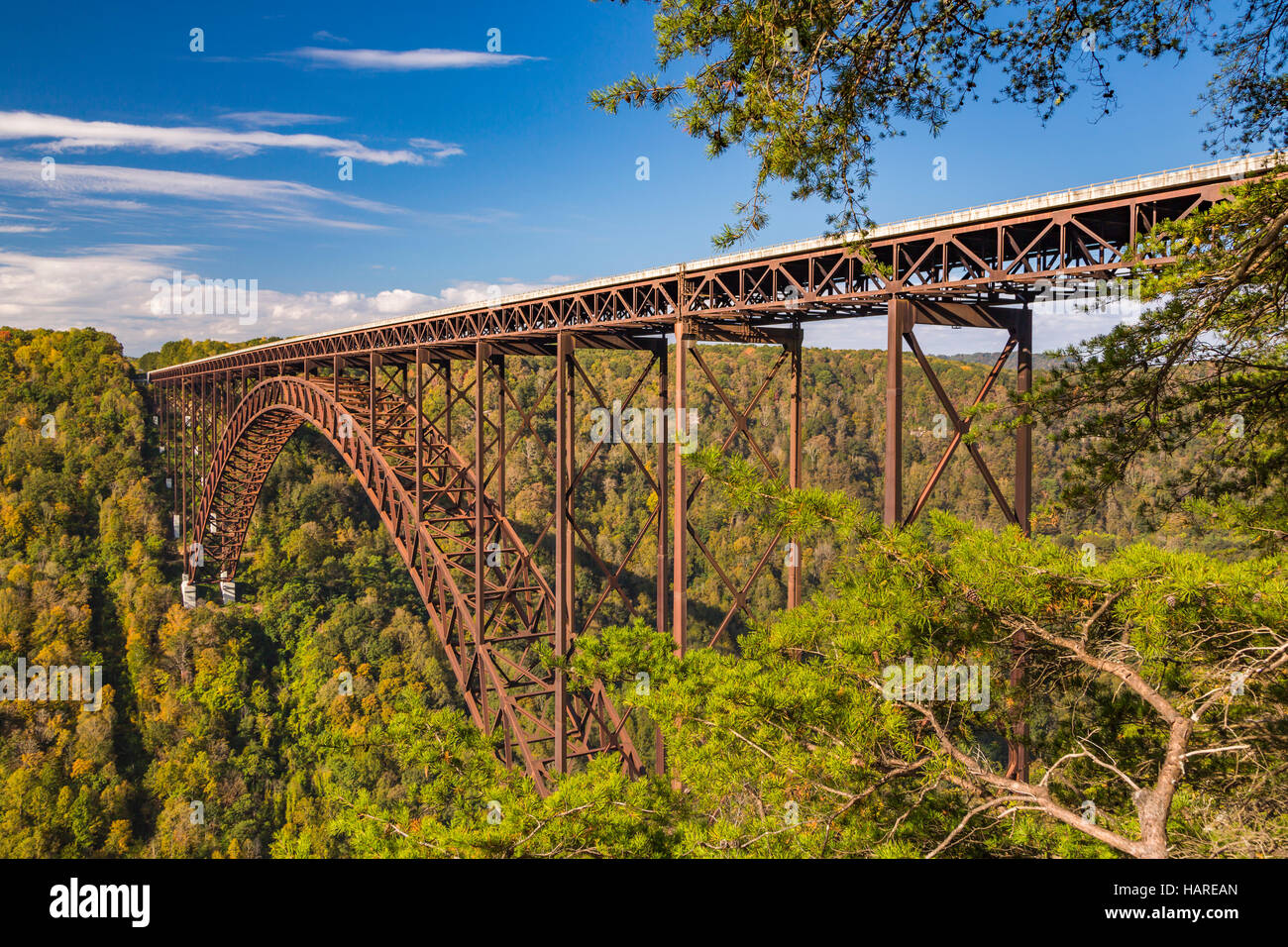 Der neue Fluss-Brücke über den New River Gorge in West Virginia, USA. Stockfoto