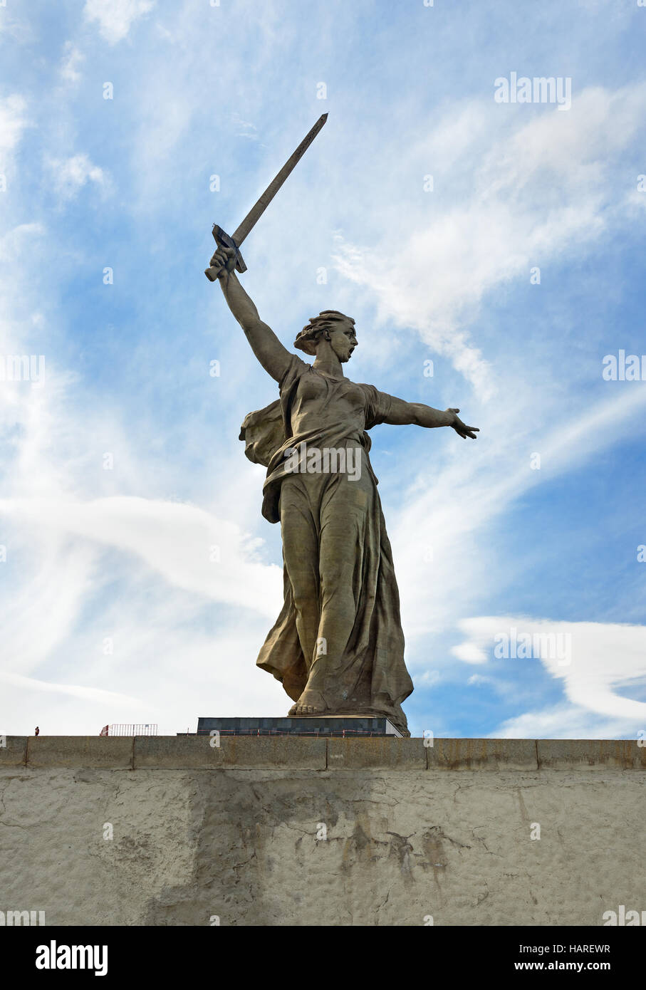 Mutterland Anrufe Denkmal. Memorial Komplex Mamajew Kurgan. Volgograd, Russland Stockfoto