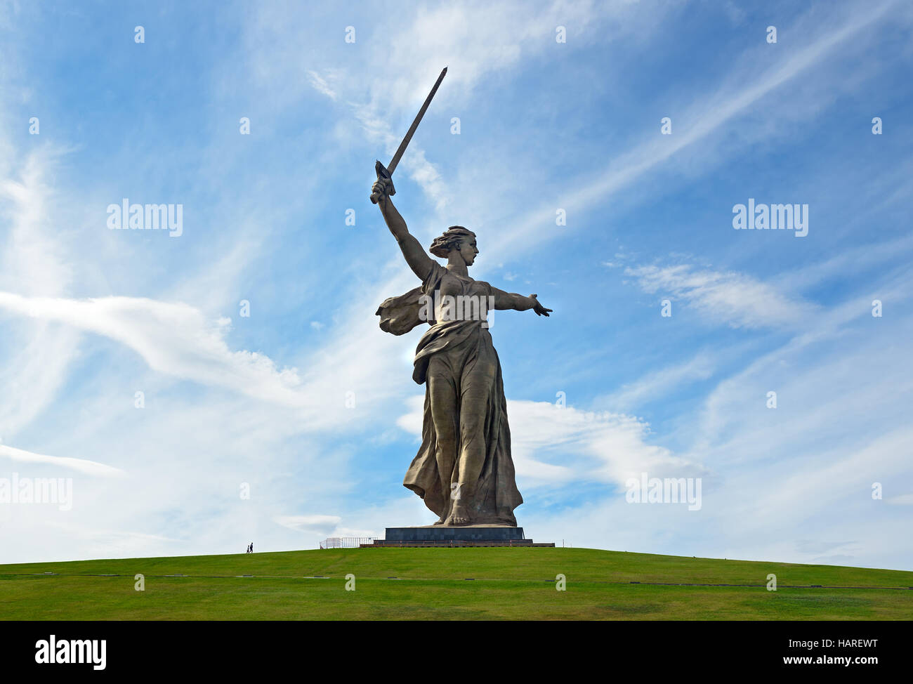 Mutterland Anrufe Denkmal. Memorial Komplex Mamajew Kurgan. Volgograd, Russland Stockfoto