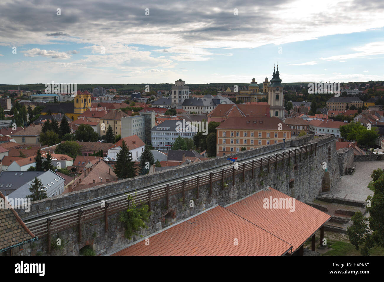 Die Burg von Eger, 16. Jahrhundert Festung von Ungarn abgestoßen die türkischen Angriff im Jahre 1552 während der Belagerung von Eger, Ungarn Stockfoto