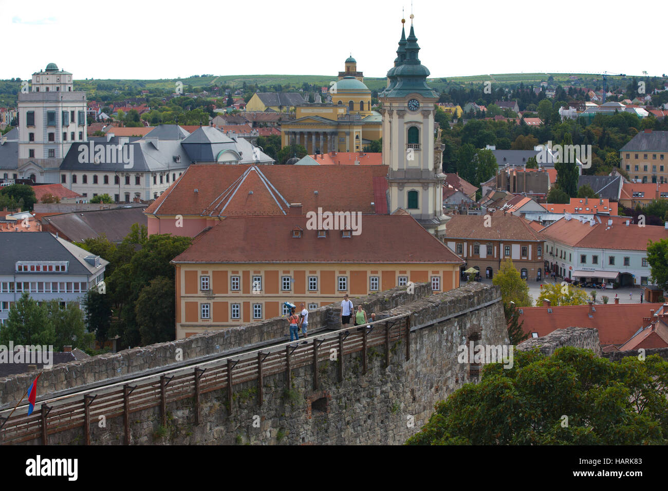 Die Burg von Eger, 16. Jahrhundert Festung von Ungarn abgestoßen die türkischen Angriff im Jahre 1552 während der Belagerung von Eger, Ungarn Stockfoto