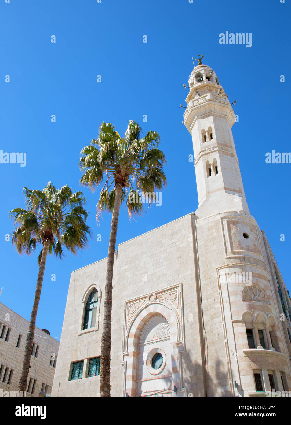 BETHLEHEM, ISRAEL - 6. März 2015: Die Moschee von Omar Stockfoto