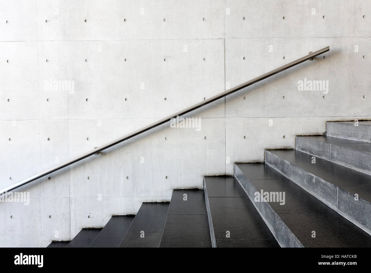 Details der Geländer und Treppen eines modernen Gebäudes Stockfoto