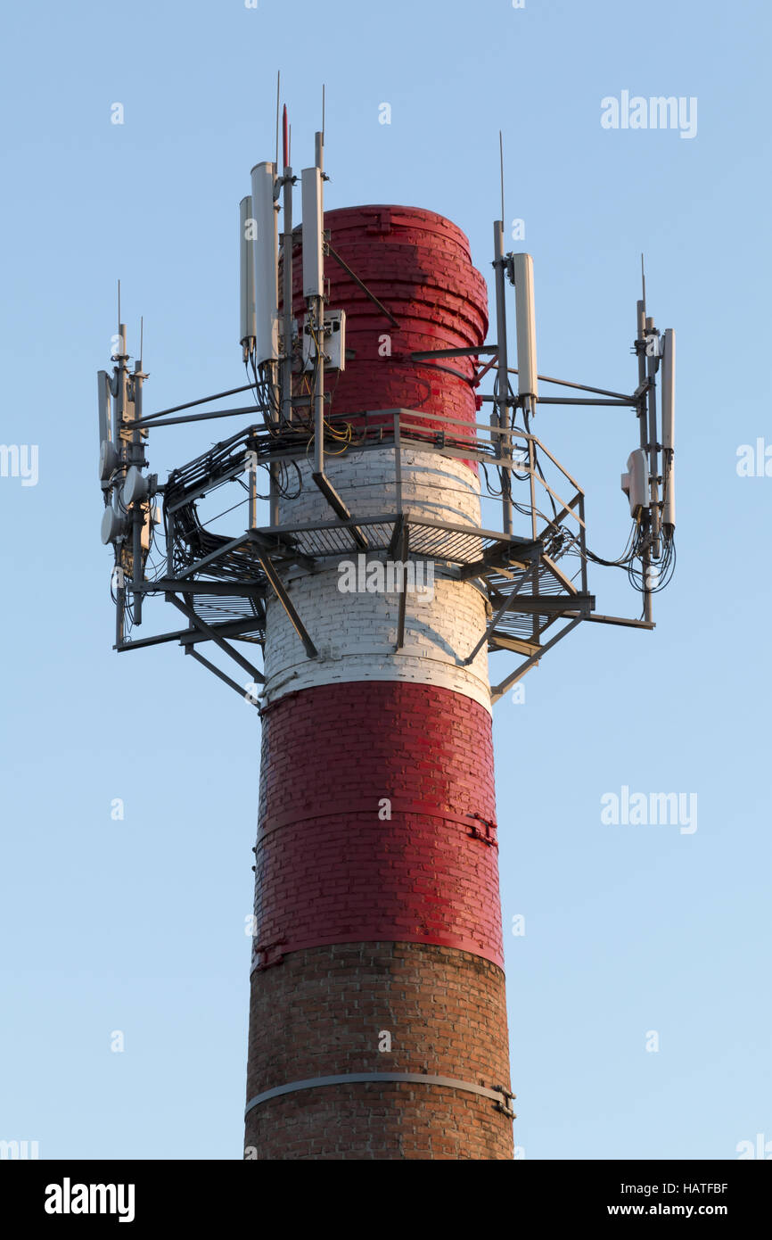Turm Knoten von Сellular Тetwork Stockfoto