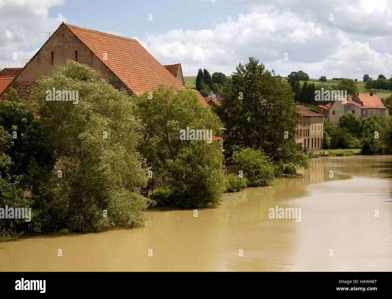 Saar-Fluss, Saarwerden, Elsass, Frankreich Stockfoto