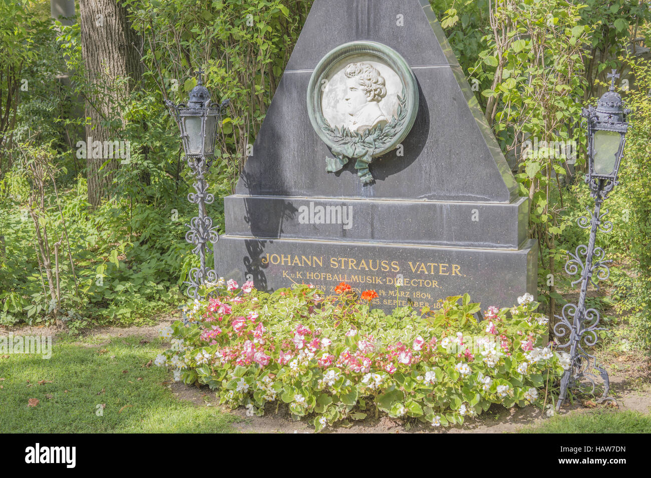 Grabstätte Johann Baptist Strauss ich Stockfoto