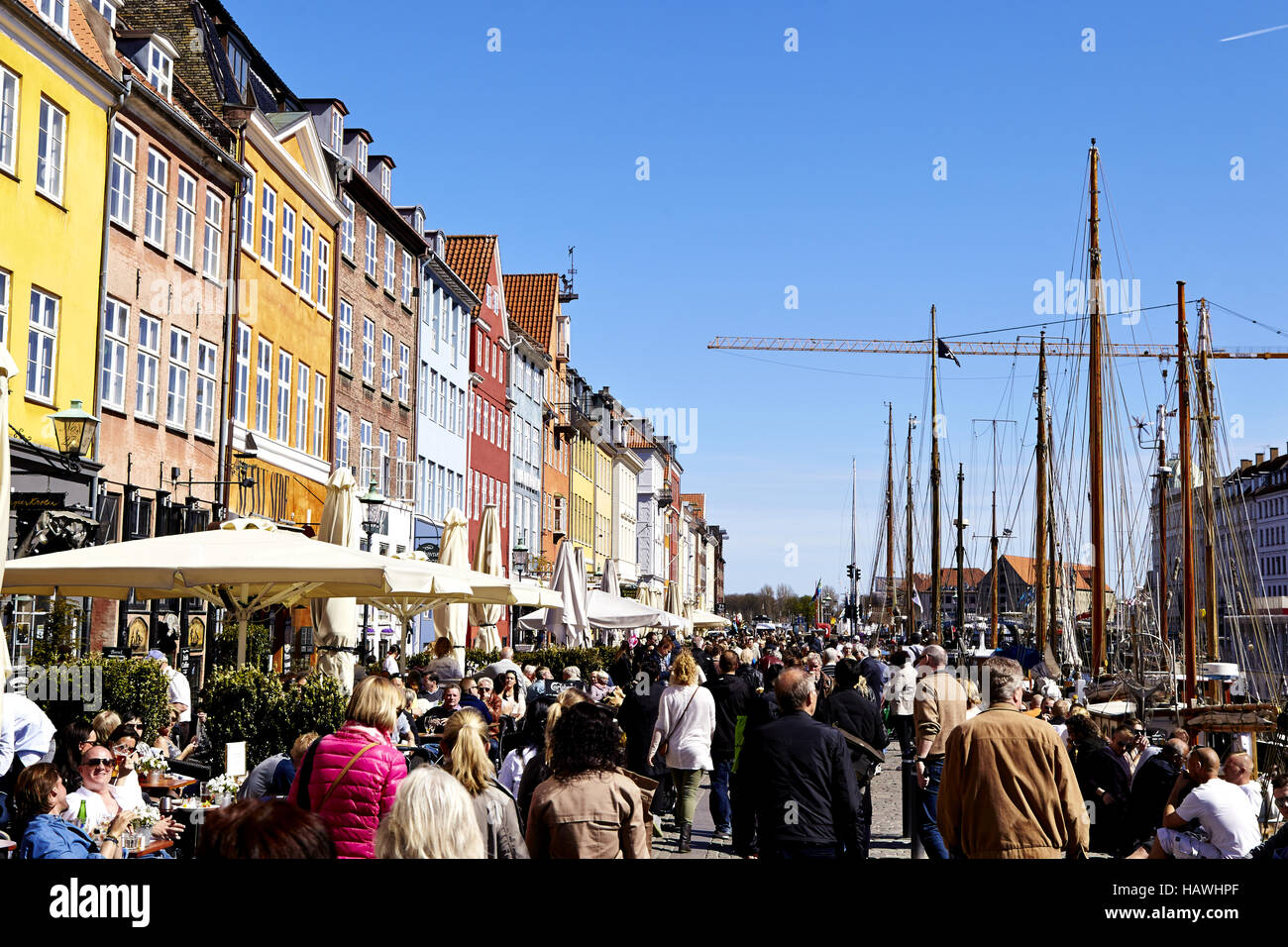 Nyhavn (neue Hafen) in Kopenhagen, Dänemark Stockfoto