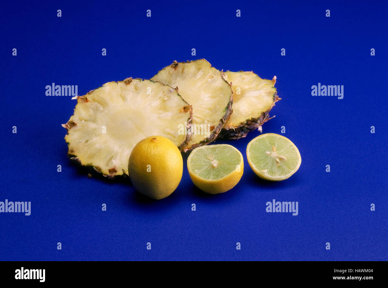 Ananas und Limette Schichten Stockfoto