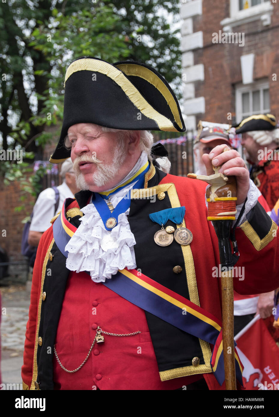 Mock Bürgermeister Zeremonie und Parade in Gloucester, England Stockfoto