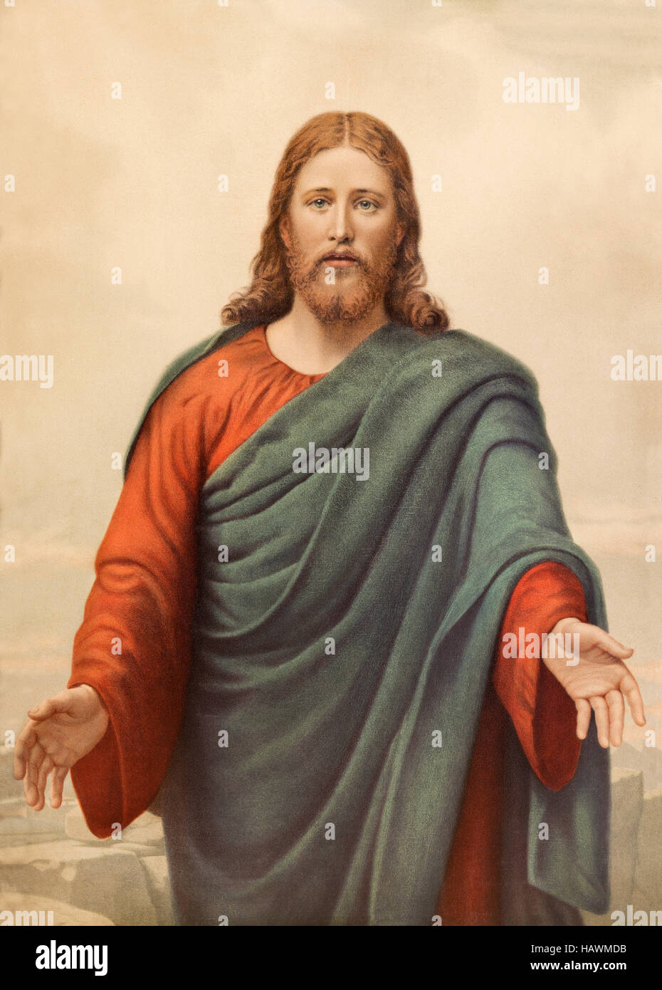 BERNOLAKOVO, Tschechische Republik, 9. NOVEMBER - 2016: Typisch katholischen Bild gedruckt Jungfrau Maria in Berlin vom Ende des 19. Jhdt. Stockfoto