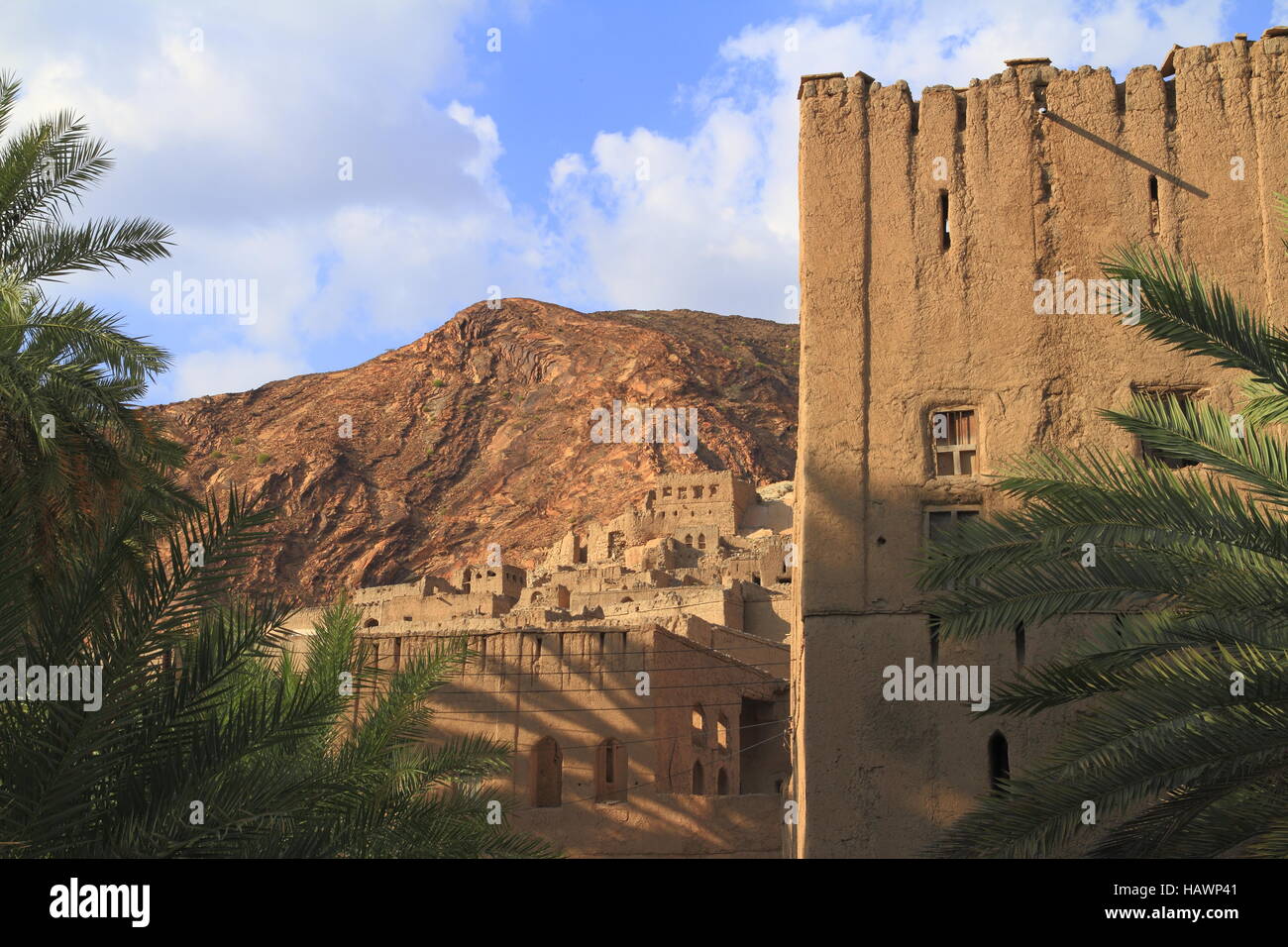 verlassenes Dorf Birkat Al-Mawz Stockfoto