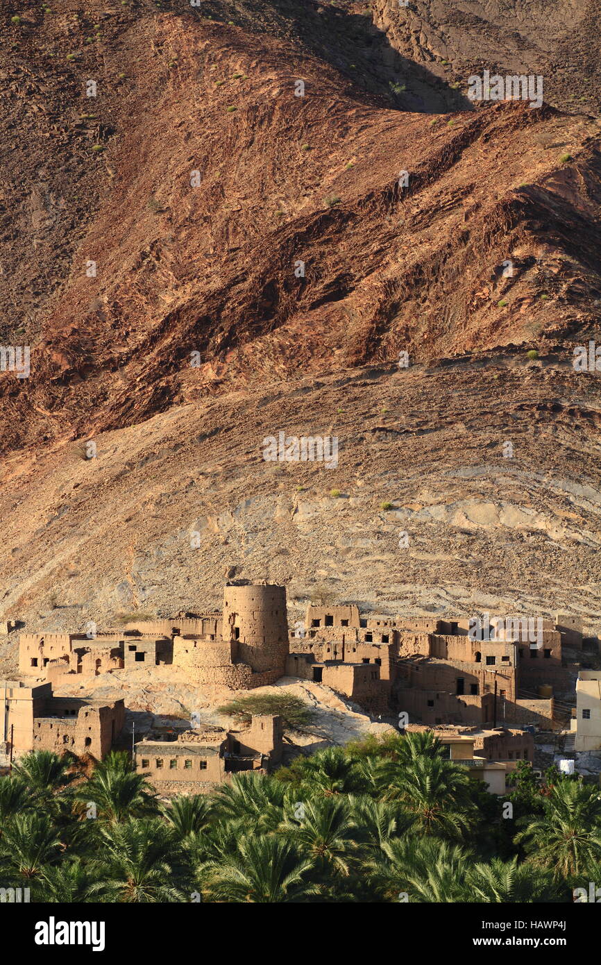 verlassenes Dorf Birkat Al-Mawz Stockfoto