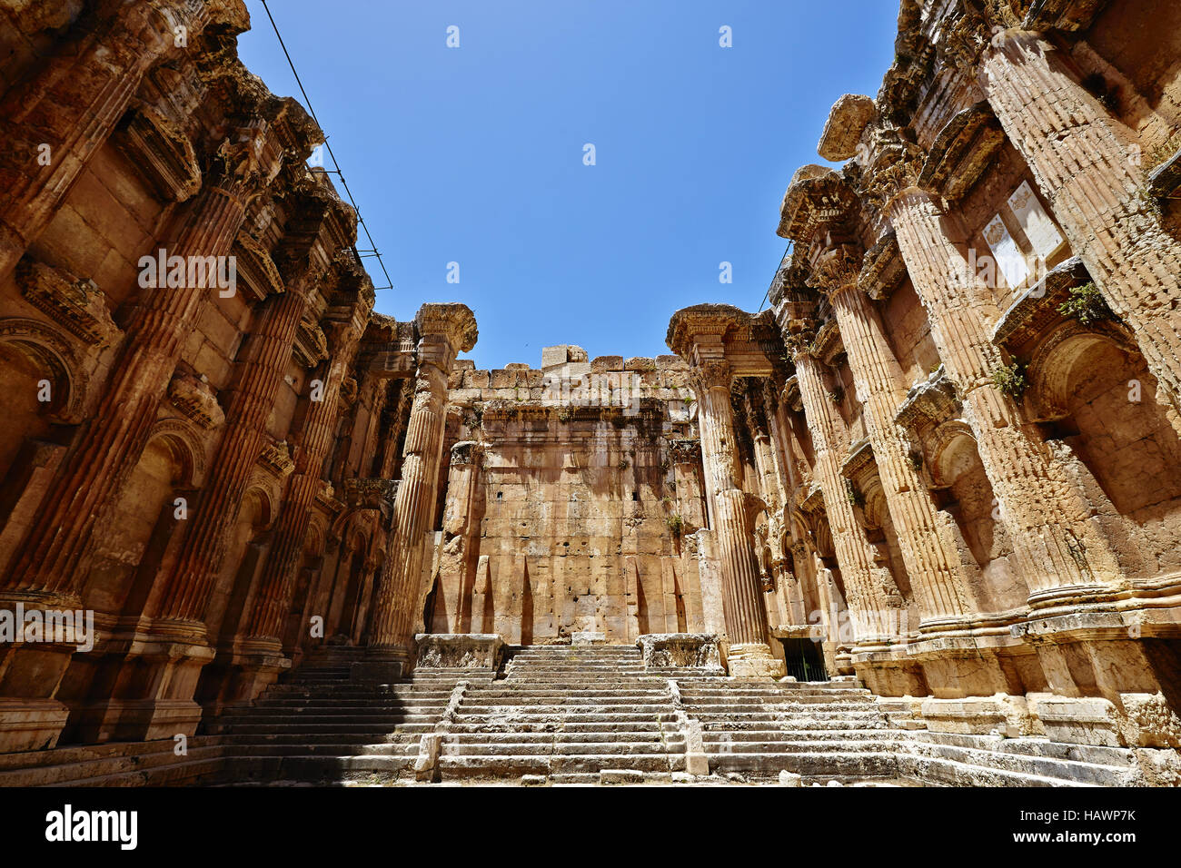 Bacchus-Tempel - Baalbek, Libanon Stockfoto