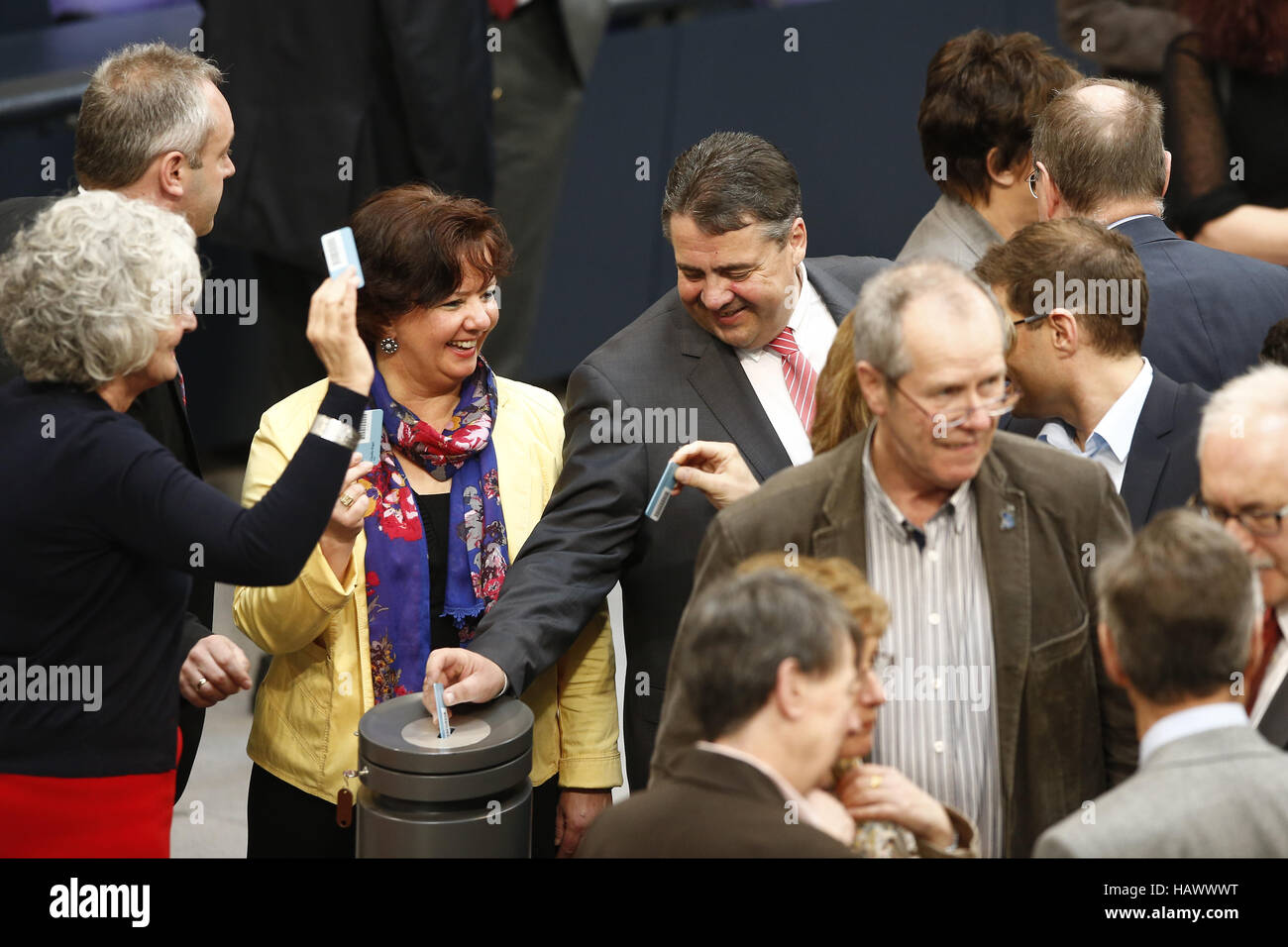 FM Schaeuble auf finanzielle Unterstützung nach Zypern Stockfoto