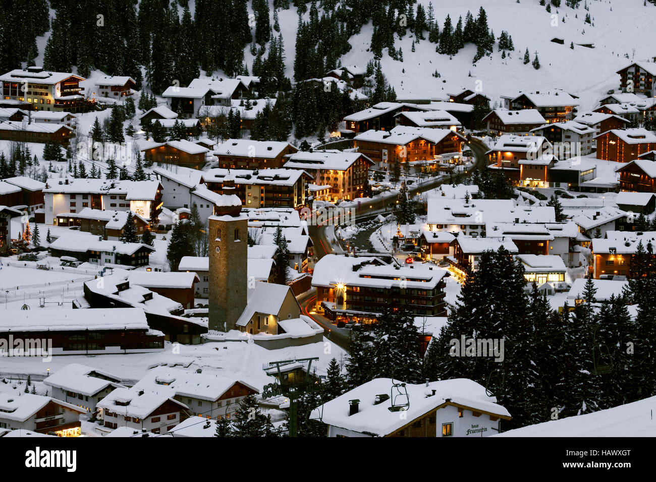 Lech am Arlberg Stockfoto