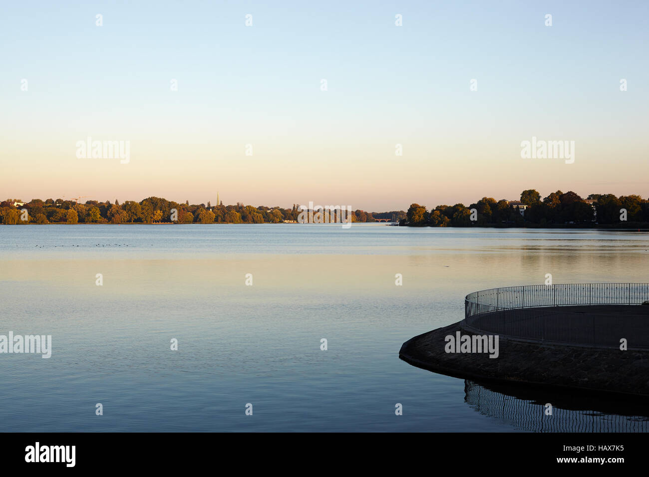 Der äußere Alster See Hamburg Stockfoto