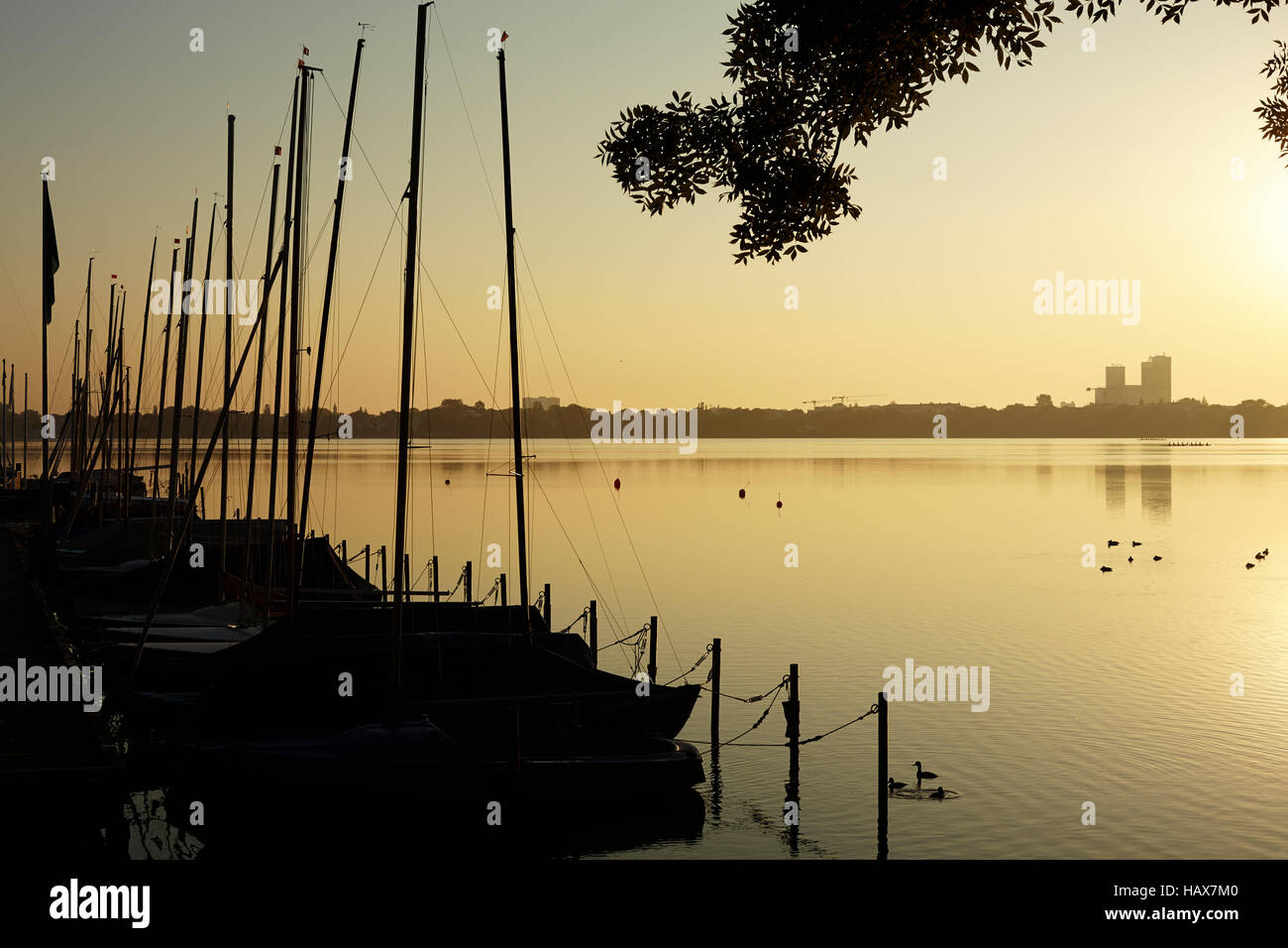 Der äußere Alster See Hamburg Stockfoto