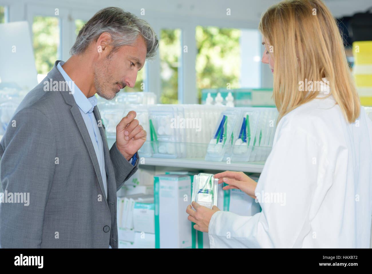 das beste Produkt zu empfehlen Stockfoto