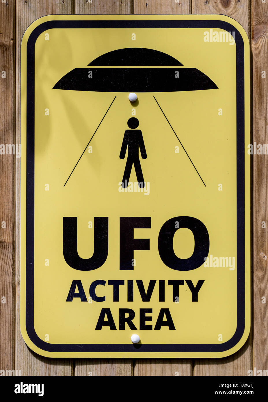 UFO-Zeichen Stockfoto