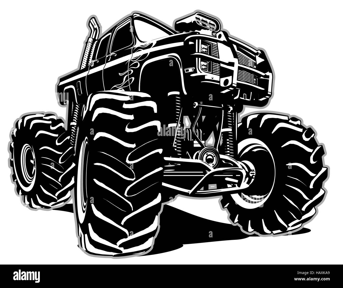 Cartoon-Monster-Truck Stockfoto
