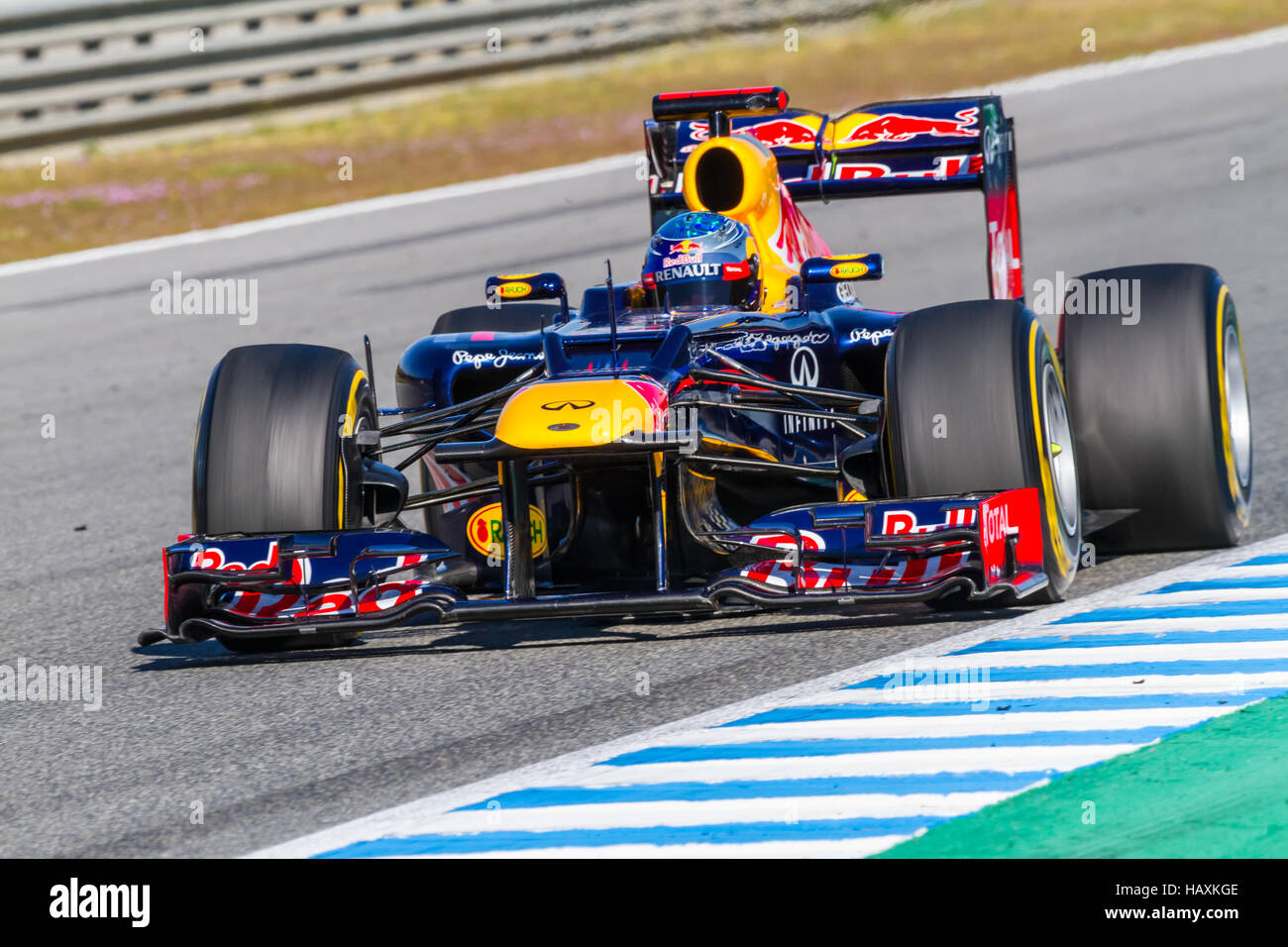 Team Red Bull Formel 1, Sebastian Vettel, 2012 Stockfoto